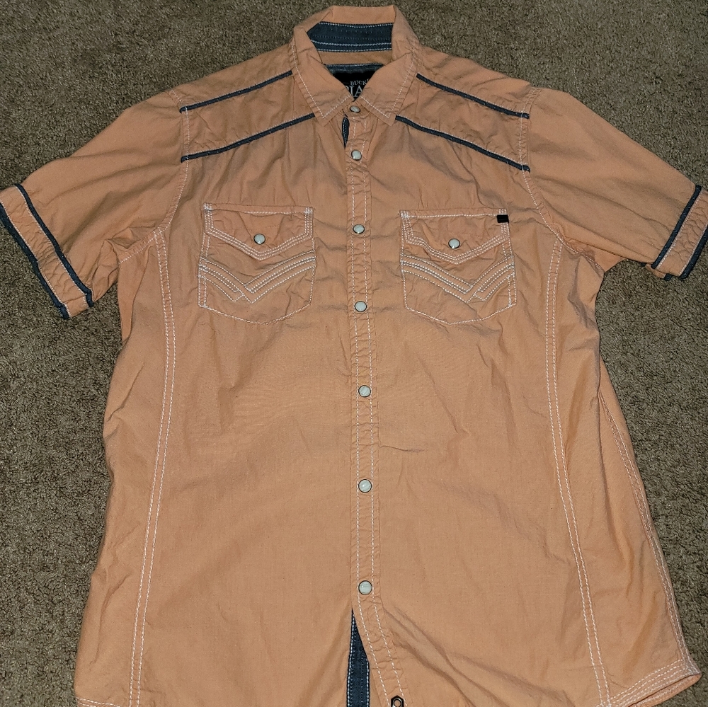 Buckle Black Colared Shirt Size Small Boys
